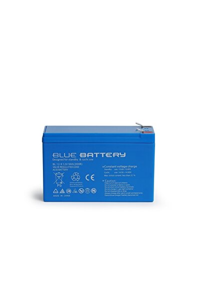 Blue Battery 12 Volt 9 Amper Bakımsız Kuru Akü Ups Aküsü 12V 9 Ah Kuru Akü