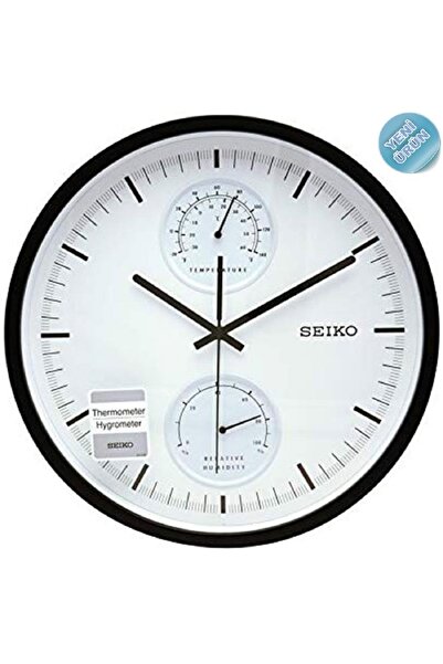 Seiko Qxa525k Thermometre Ve Hygromeli Analog Duvar Saati