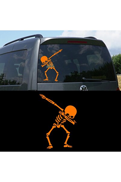 Melek Pazarı ملصق سيارة على شكل هيكل عظمي راقص مقاس 15 × 10 سم