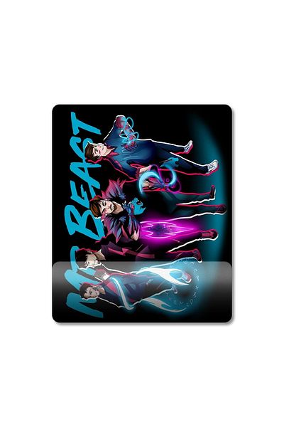 Pixxa السيدموديل لوحة ماوس مع مسند للمعصم من Beast - 5