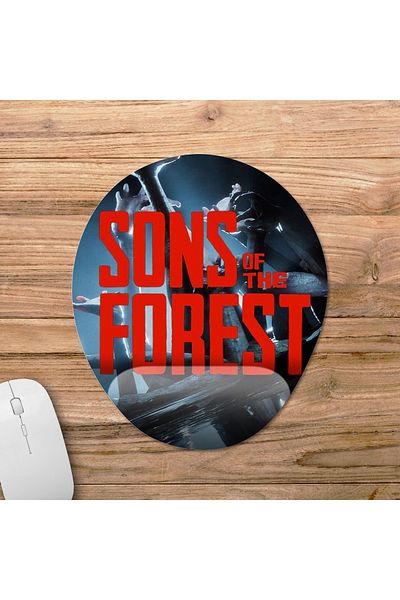 Pixxa موديل Sons Of The Forest لوحة ماوس مع مسند للمعصم - 1 بيضاوي