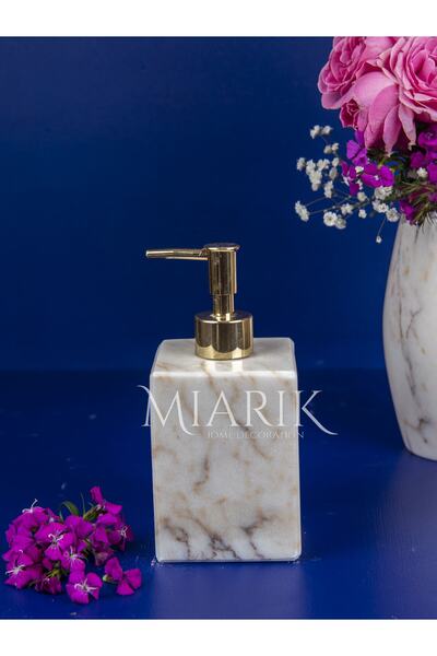 MIARIK DESIGN & DEKORASYON Dekoratif Mermer Kare Sıvı Sabunluk