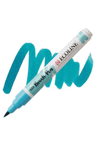 Talens Ecoline 522 Turquise Blue Brush Pen - Brush Tip Pen