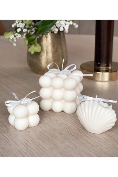 La Perla Bubble & Mini Bubble Ve Mini Istiridye Set Beyaz Renk Vanilya Esanslı