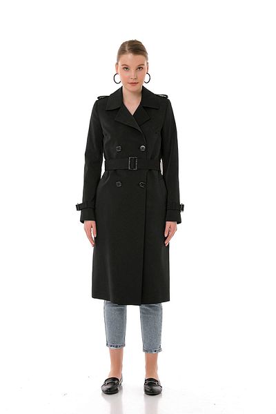 Icon Women's Black Şimal Trench Coat 1639 Kb