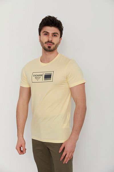 Cazador Ανδρικό μπλουζάκι με στάμπα Jazz 4198 Crew Neck