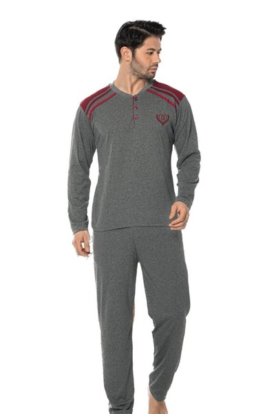 BLUES MODA Özel Üretim Glisa Pijama Takımı Mevsimlik Düğmeli