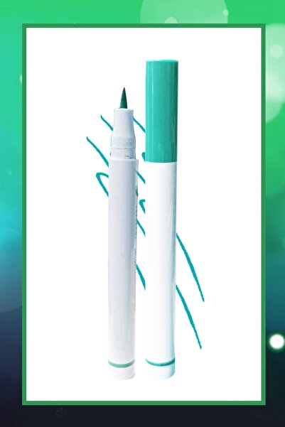 Uniquem Açık Yeşil Ultra Ince Uçlu Likit Kalem Eyeliner Sürülebilir Makyaj Göz Su Geçirmez