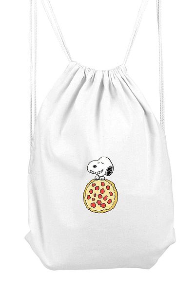 herotasarım Αθλητικό σακίδιο πλάτης Snoopy Pizza με σχέδιο - Bll3625