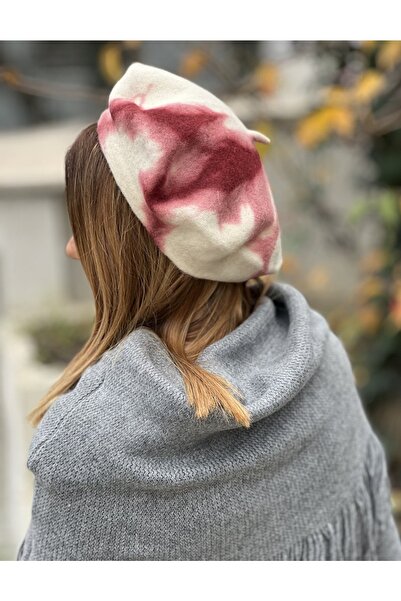 who knows ¿ Bordo Triko Ressam Bere Kadın Giyim Aksesuar