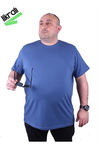 Starbattal Ανδρικό μπλουζάκι Lycra Basic Crew Neck 11160 Indigo