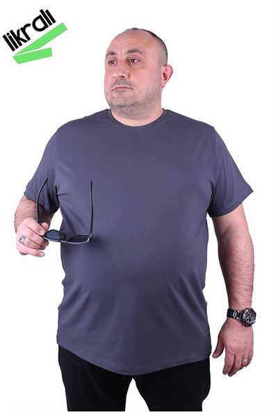Starbattal Ανδρικό μπλουζάκι Lycra Basic Crew Neck 11160 Fume