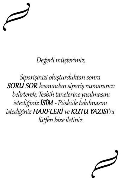 OTTOTESBİH Erkek Hediyelik Harf Püsküllü Kehribar Tesbih, Isimli Tespih Kırmızı