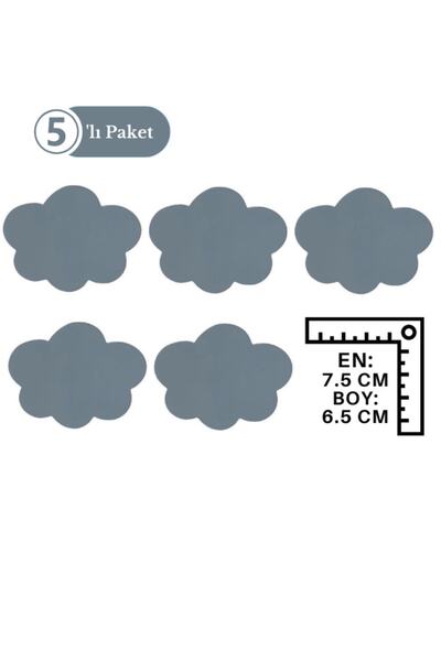TURUNÇ AKSESUAR 5 Adet Gri Bulut Kulp- Bebek Çocuk Genç Odası Kulpları Dolap ...