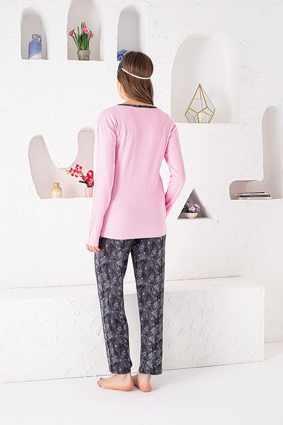 DONLİZZA 1720 Plus Size Pajama Set Report Fabric