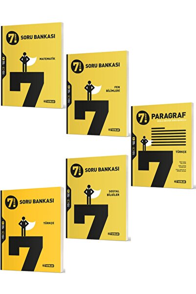Hız Yayınları 7.sınıf Matematik, Fen, Türkçe, Sosyal, Paragraf Soru Bankası Seti