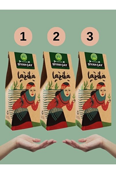 LAZİKA (Avantajlı 3'LÜ SET) Yayla Çaylı Siyah Çay Seti(3*400g)-İlk Hasat Mayıs Çayı, Tozsuz/ Berrak Çay