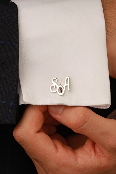 eddiajewellery 925 Ayar Gümüş 14 Ayar Altın Kaplama Kişiye Özel Baş Harfli Ko...