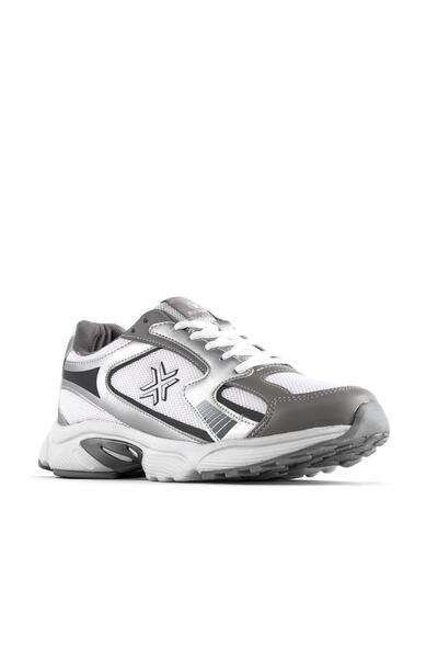 BUCKHEAD 4191 كairo 530 مود أحذية رياضية كاجوال للرجال باللون الأبيض والرمادي