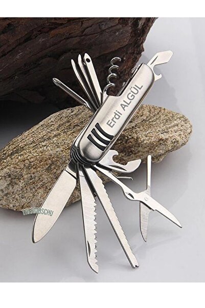 megame Anneler Günü Için Kişiye Özel Isimli Çok Fonksiyonlu Isviçre Çakı Fener Seti, Cep Araç Deprem