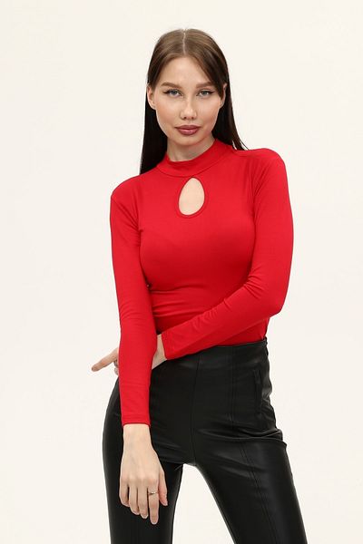 LAENT Red Drop Detailed Stand Collar Body