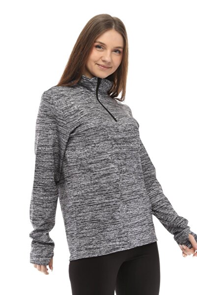 GHASSY CO. Women's Running Moisture Wicking UV Sun Protection Fence Detailed Long Sleeve Outdoor Sports Tshi