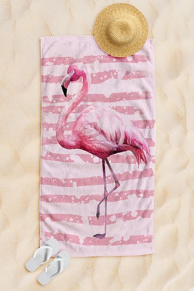 cott land Πετσέτα παραλίας και μπάνιου Flamingo