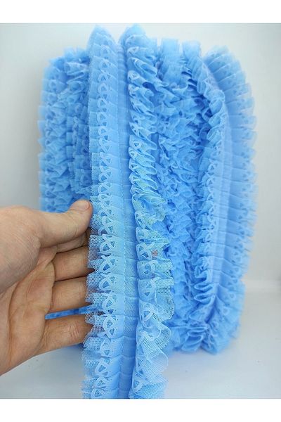 GELD Blue Ruffle Ribbon – Κορδέλα