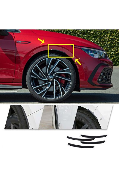 OMGARAGE Peugeot 207 2006-2015 Çamurluk Çıtası 4 Prç Zarif Dodik Mat Siyah