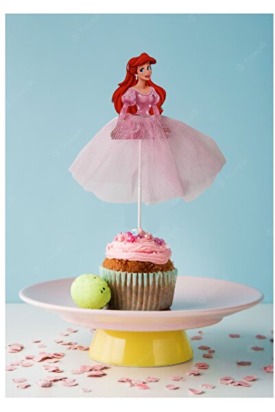 Atölye Doruk Arial Parti Konsepti (3 ADET) Kız Çocuk Doğum Günü Partisi Pasta...