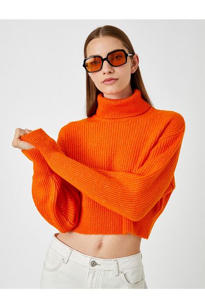Koton Turtleneck Crop Sweater
