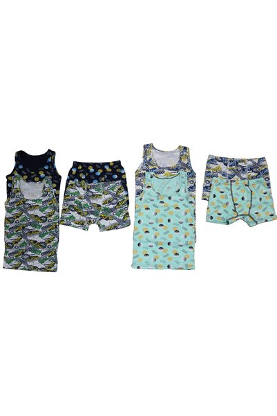 Poli Underwear Boy's 4-Piece Boxer Briefs Athlete Set