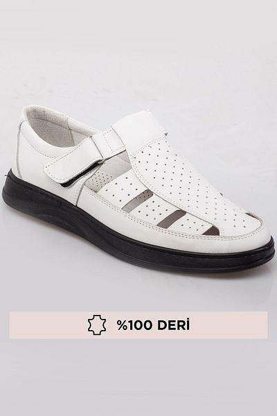 maximoda Pantofi pentru bărbați din piele naturală, cu velcro, cu talpă polietilenă