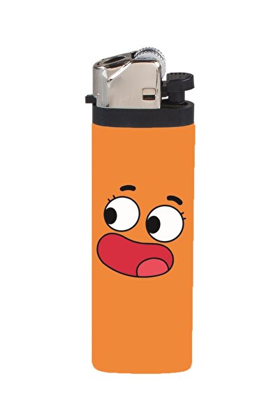 HOPENA Çakmak Turuncu Darwin Full Kaplamalı Gazlı Çakmak