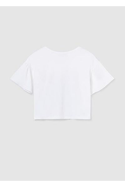 MAYORAL Tricou pentru fete alb verde cu maneca scurta