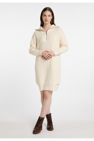 Dreimaster Vintage Strick Langarmkleid Midi Naemi