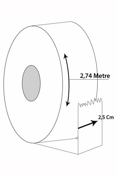 Walker Tape شريط صناعي نو شاين رول 1 × 3 (2.5 سم × 2.75 م)