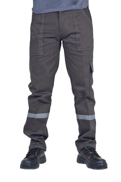 Şensel Winter Work Pants with Reflectors, Gray, Commando Pocket