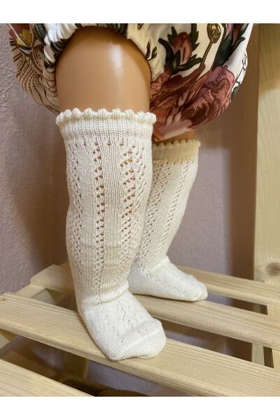 Lolidenss Diz Çorap Krem