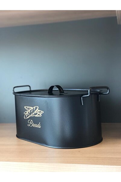 Bayev Black 2-Piece Metal Kitchen Set - Metal Potato Stove with Metal Bread Basket Compartments 6 Lt