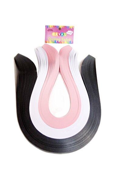 Hayal Sepeti Hayal 5mm 300 Quilling Kağıdı - Siyah, Beyaz Ve Pembe 5mm 300'lü