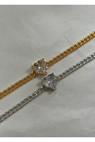 KİLİGİSTANBUL Zircon Heart Bracelet