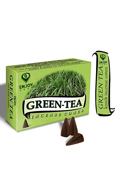 ENJOY SHOP Green Tea Yeşil Çay Özlü Konik Tütsü 10 Adet /pieces Cones Not : Ü...