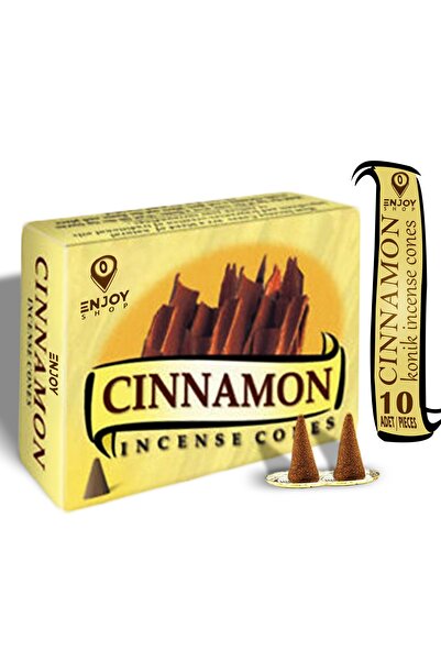 ENJOY SHOP Tarcın / Cınnemon Kokulu Konik Tütsü 10 Adet / Pieces Cones Not : ...