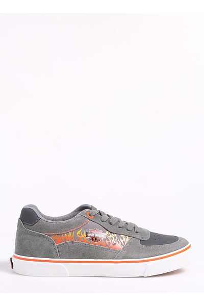 Harley Davidson 023m100350 Providence Gray - Leather Men's Sneakers