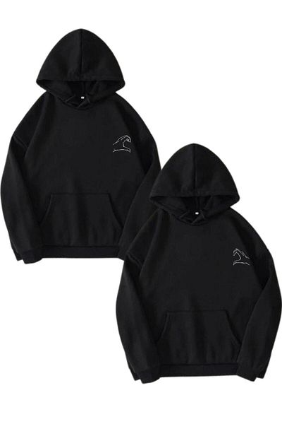 Hunors Sportswear & Company Dear Couple Combinație Popeye și Safinaz Hanorac negru din 2 piese