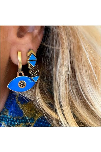 Juju Bronze Evil Eye Earrings