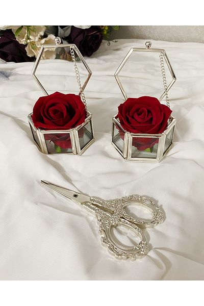 dermethane Ring Holder Double Promise Δαχτυλίδι αρραβώνων Δαχτυλίδι Riser And Promise Scissors Ψαλίδι κοπής κορδέλας
