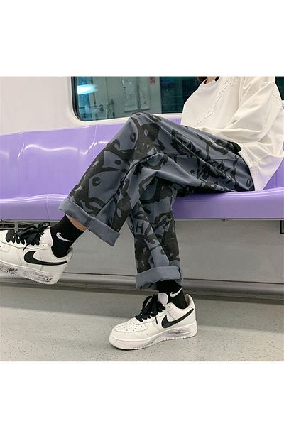 Touz Cow Pattern Collage Wide Leg Unisex Tracksuit