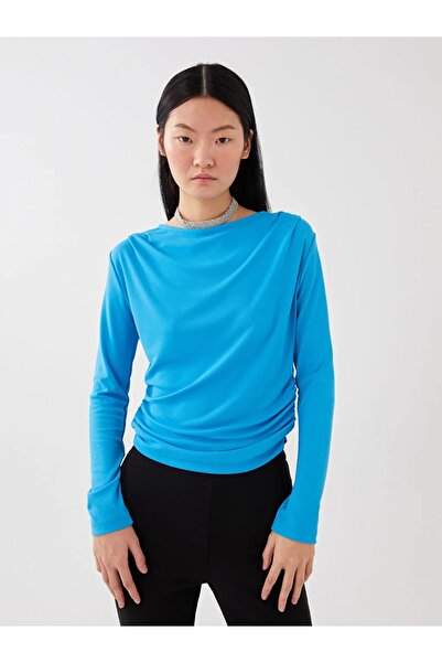 LC Waikiki Bluză de damă casual cu mânecă lungă, cu decolteu barcă